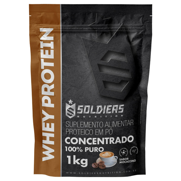 Whey Protein Concentrado 1Kg - Mocaccino- Importado - Soldiers Nutrition